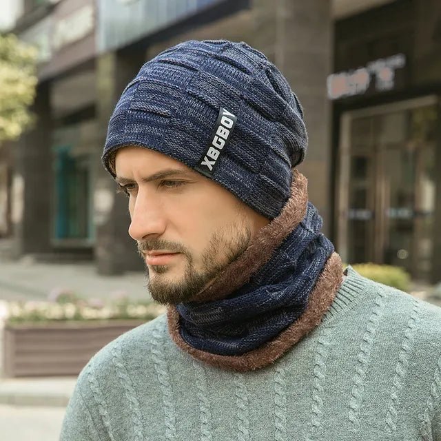 Bonnet avec Cache-Cou Assorti pour Homme | Idéal pour l’Hiver