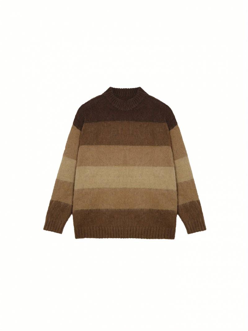 Pull À Col Rond avec Motif Color Block pour Homme | Idéal pour L’Automne Et L’Hiver