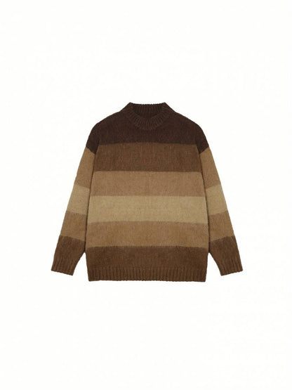 Pull À Col Rond avec Motif Color Block pour Homme | Idéal pour L’Automne Et L’Hiver