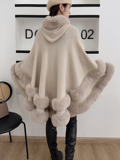 Cape-Manteau Oversize avec Capuche pour Femmes | Idéal pour l’Automne et l’Hiver