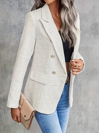 Blazer à Manches Longues avec Col à Revers pour Femme | Idéal pour les Tenues Professionnelles ou Décontractées