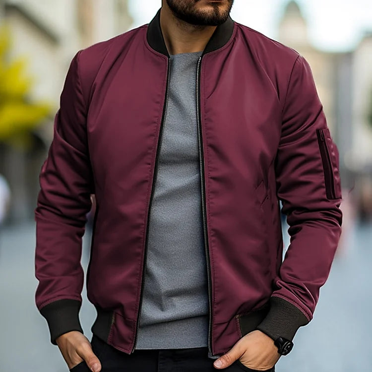 Blouson Bomber avec Col Côtelé pour Homme | Idéal pour un Usage Quotidien