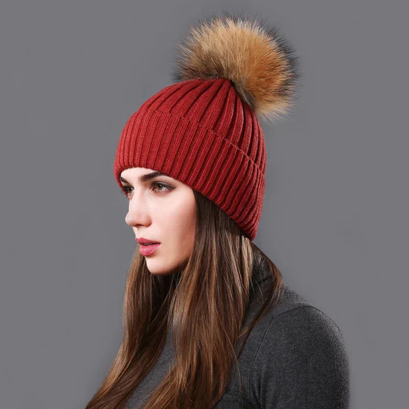 Bonnet à Revers avec Pompon pour Adultes | Idéal pour l’Hiver