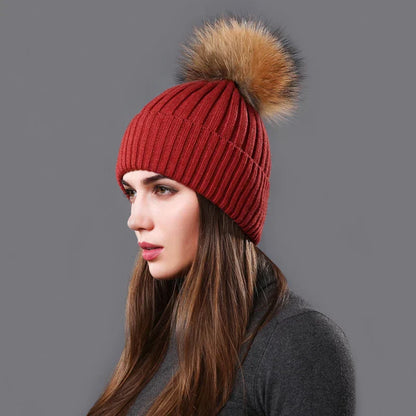 Bonnet à Revers avec Pompon pour Adultes | Idéal pour l’Hiver