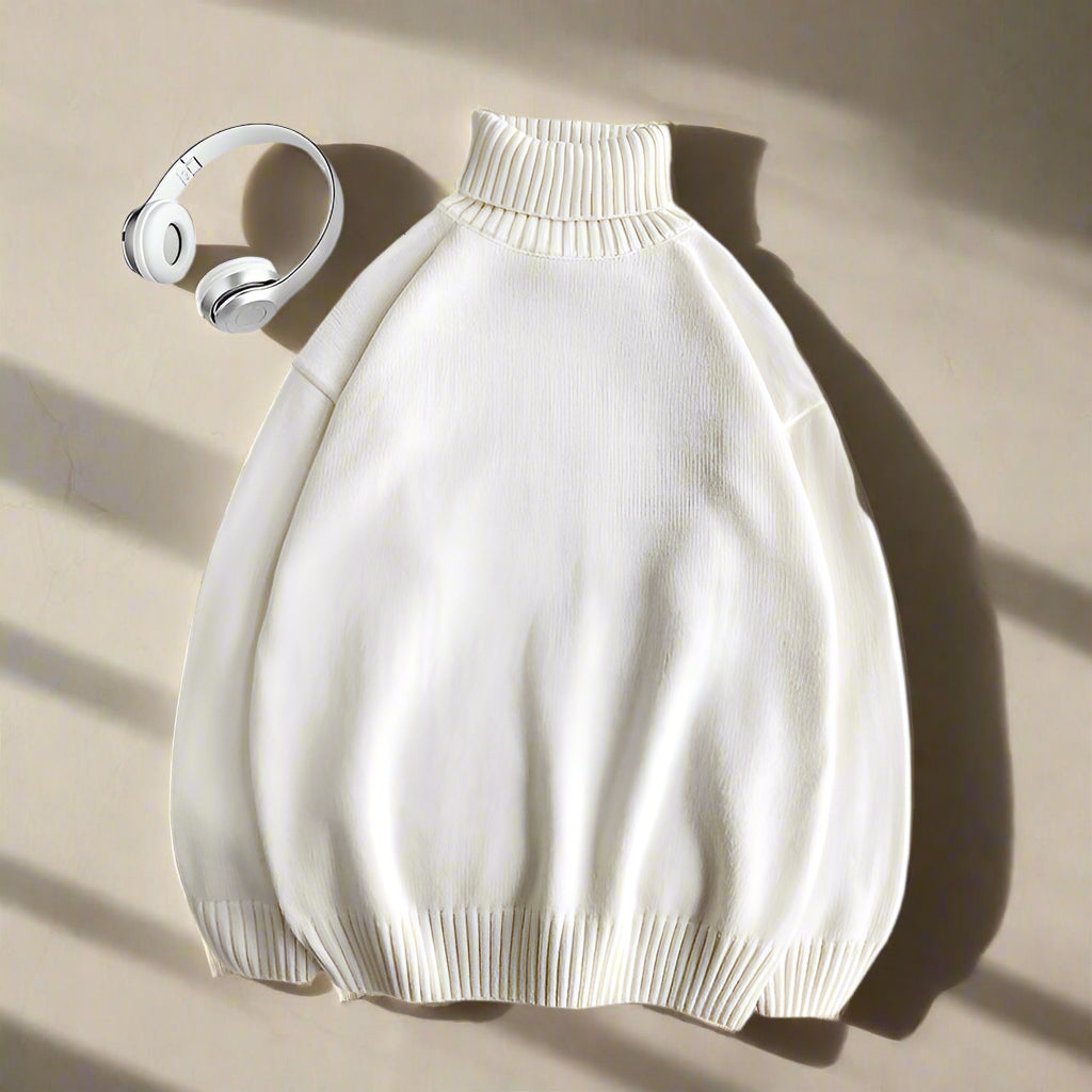 Col Roulé avec Coupe Ajustée pour Hommes | Idéal pour l’Automne et l’Hiver