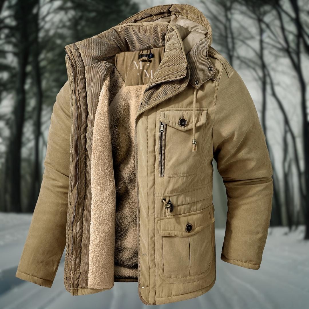 Manteau Long avec Capuche et Fermeture Zippée pour Hommes | Idéal pour l'Hiver