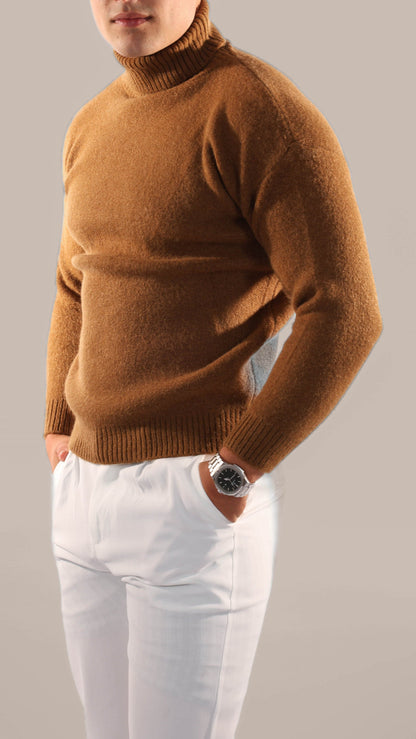 Pull À Col Roulé avec Manches Ajustables pour Homme | Idéal pour La Superposition