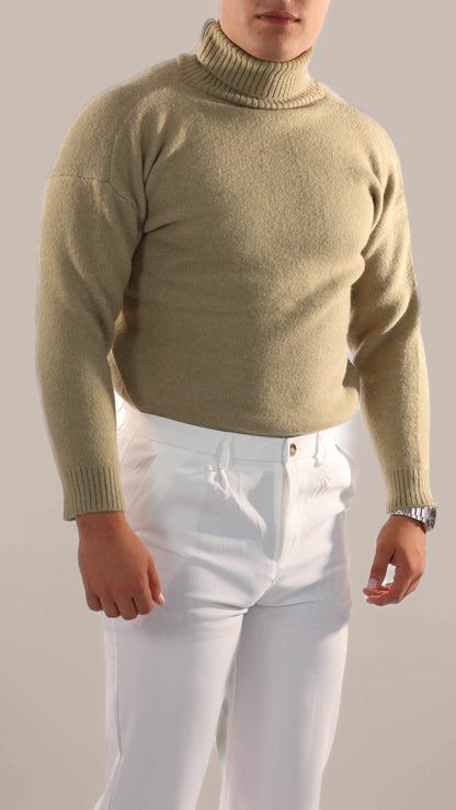 Pull À Col Roulé avec Manches Ajustables pour Homme | Idéal pour La Superposition