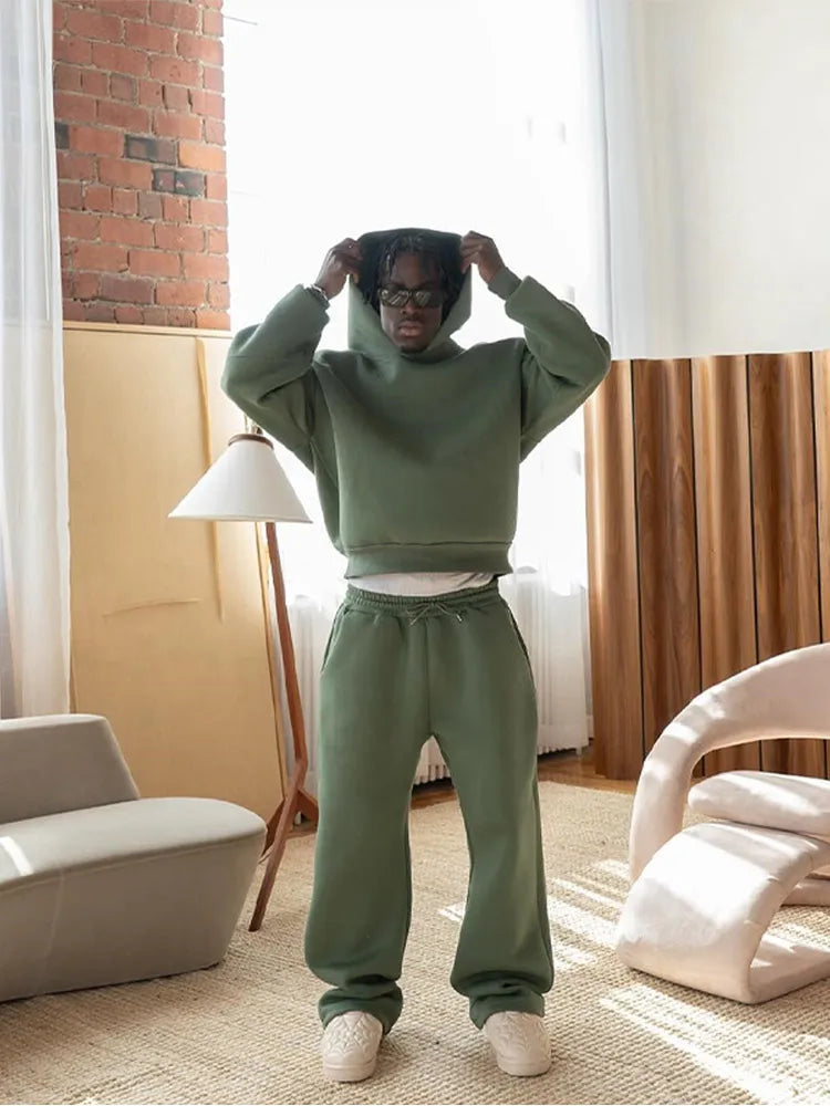 Ensemble Décontracté avec Sweat À Capuche Et Pantalon pour Hommes | Idéal pour L’Automne