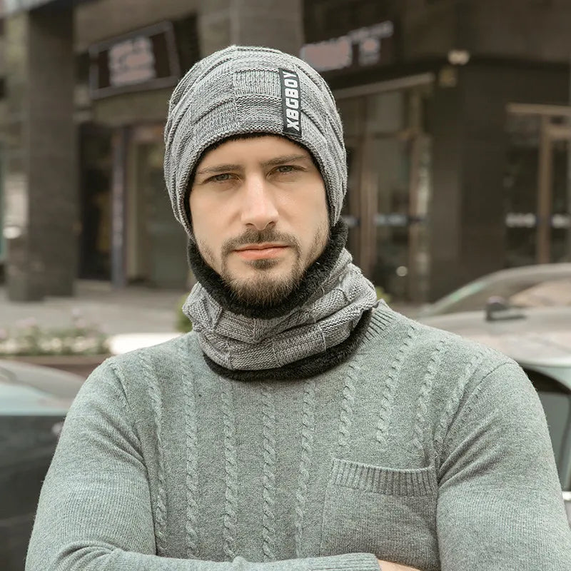 Bonnet avec Cache-Cou Assorti pour Homme | Idéal pour l’Hiver