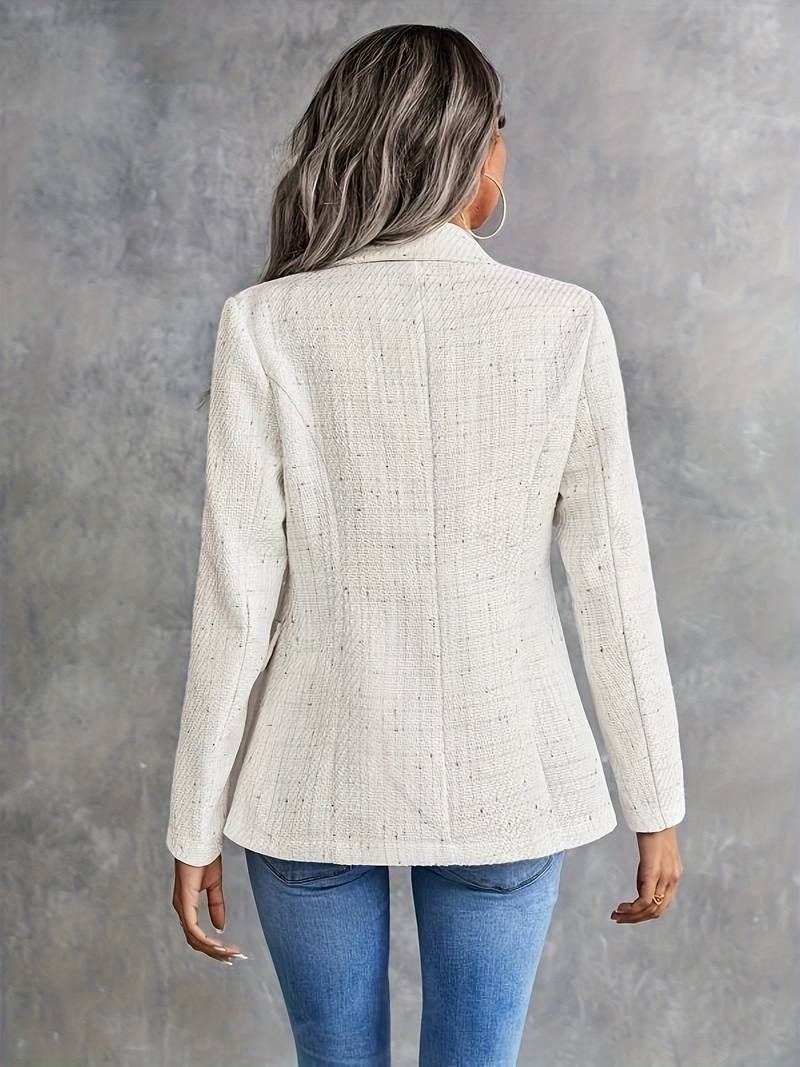 Blazer à Manches Longues avec Col à Revers pour Femme | Idéal pour les Tenues Professionnelles ou Décontractées