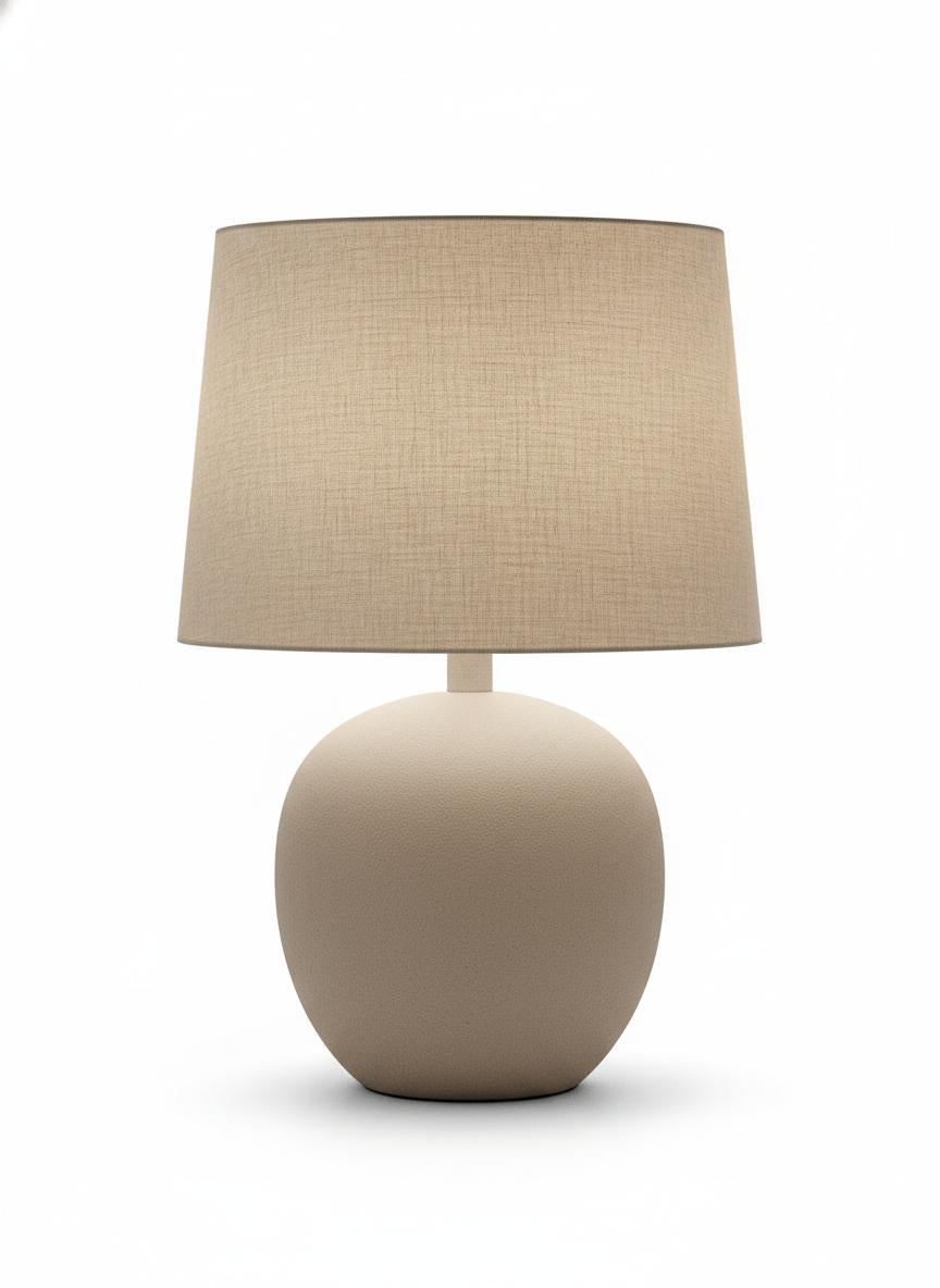 Lampe de Table en Tissu Beige