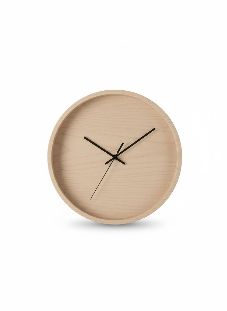 Horloge Murale en Bois Beige