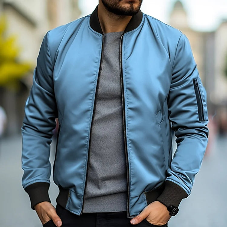 Blouson Bomber avec Col Côtelé pour Homme | Idéal pour un Usage Quotidien
