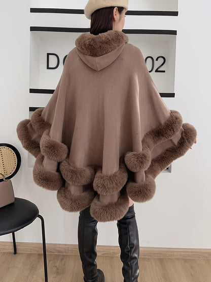 Cape-Manteau Oversize avec Capuche pour Femmes | Idéal pour l’Automne et l’Hiver
