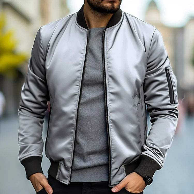 Blouson Bomber avec Col Côtelé pour Homme | Idéal pour un Usage Quotidien