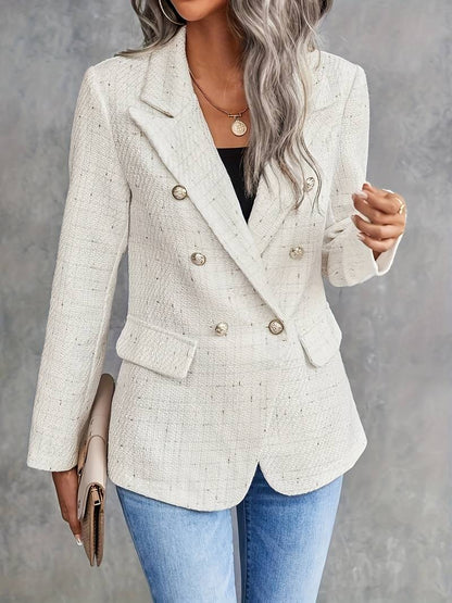 Blazer à Manches Longues avec Col à Revers pour Femme | Idéal pour les Tenues Professionnelles ou Décontractées