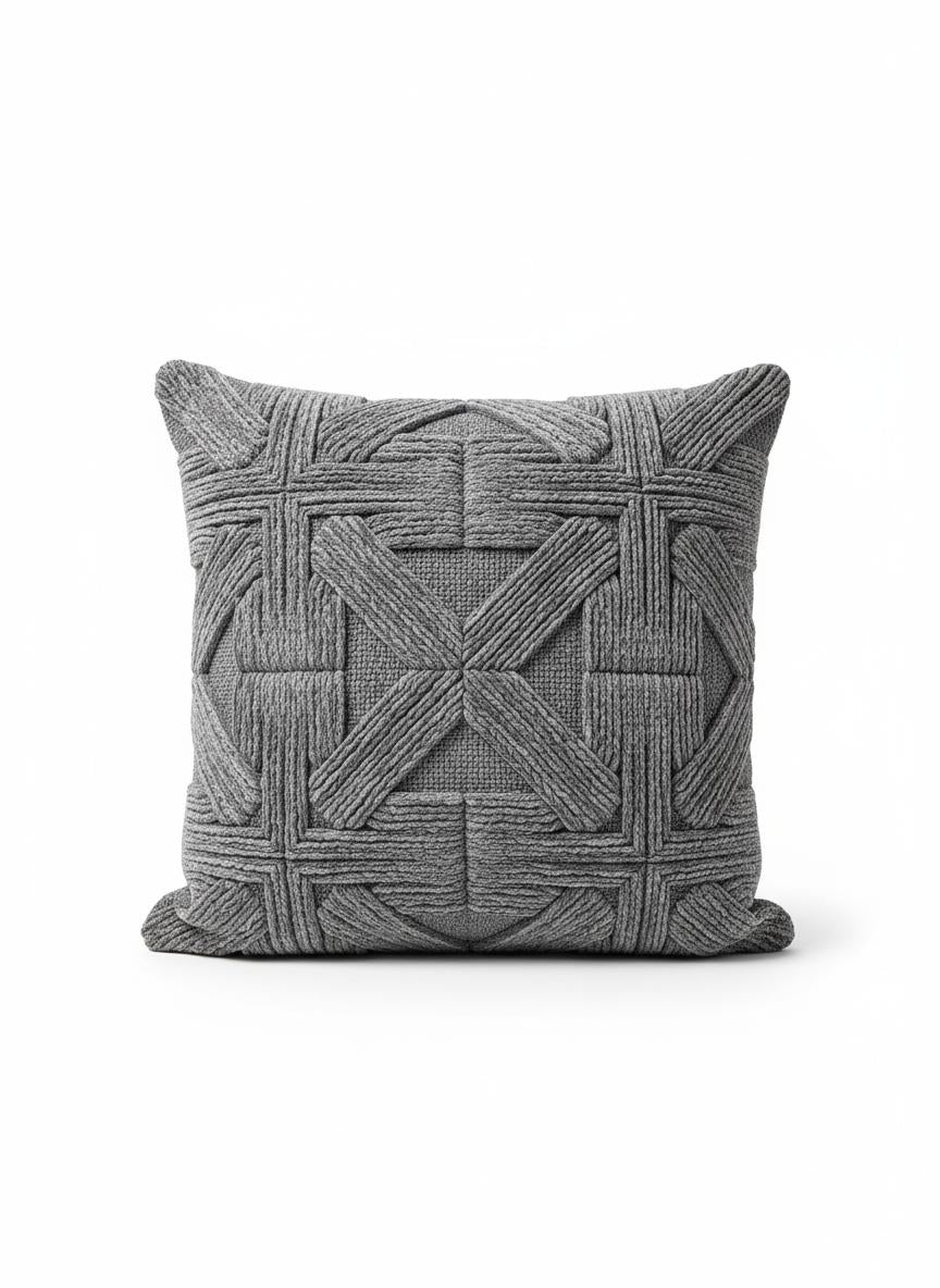 Coussin Texturé Gris