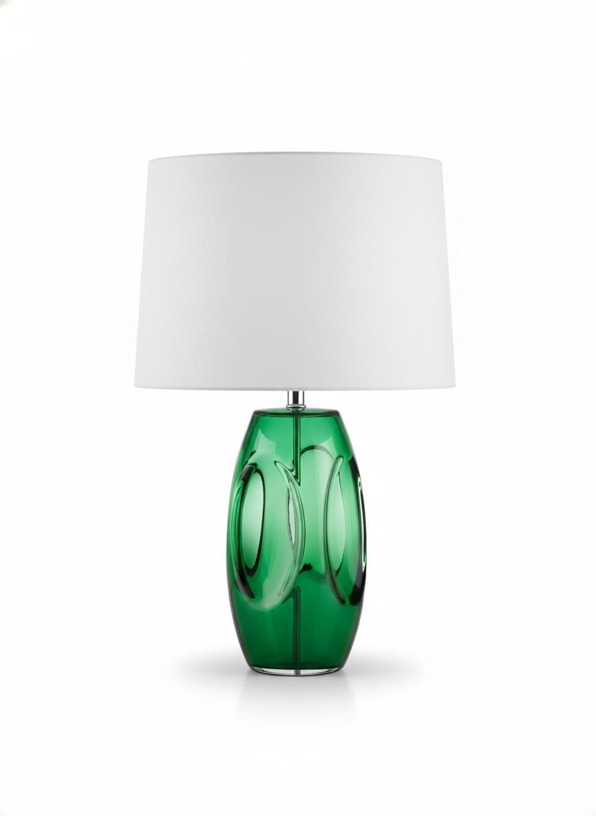 Lampe de Table en Verre Vert