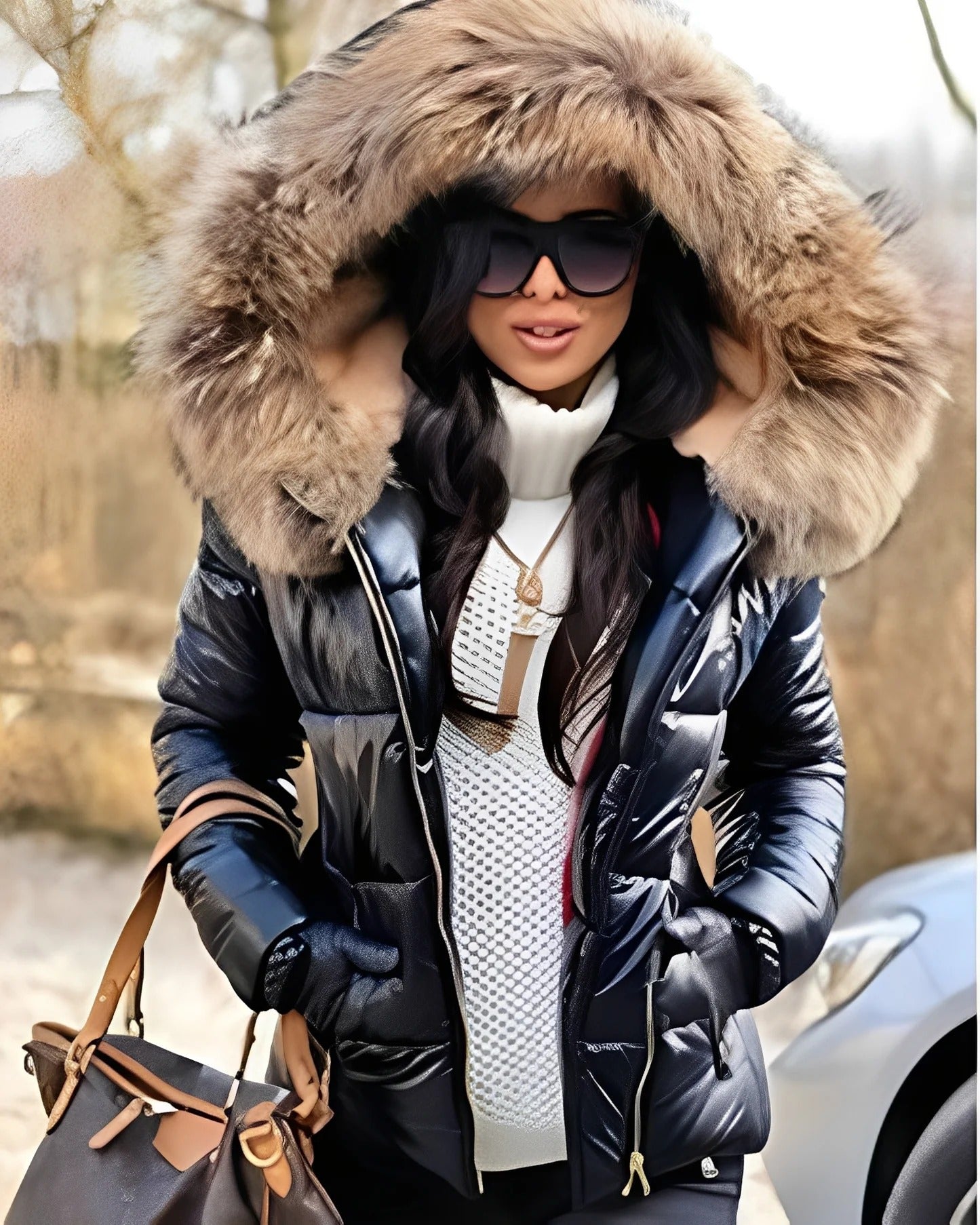 Doudoune Longue avec Capuche pour Femme | Idéale pour l’Hiver