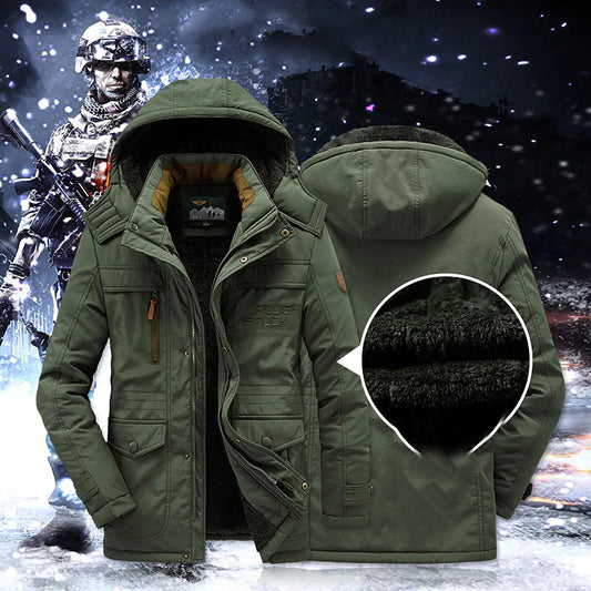 Parka Mi-Long avec Capuche Et Fermeture Zippée pour Homme | Idéal pour L’Hiver