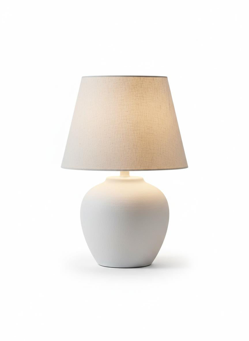 Lampe de Table en Céramique Blanche